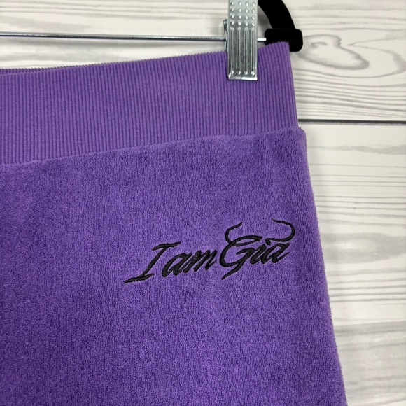 I.AM.GIA Purple Tracksuit velour Pants Size XL NWT - Picture 3 of 9